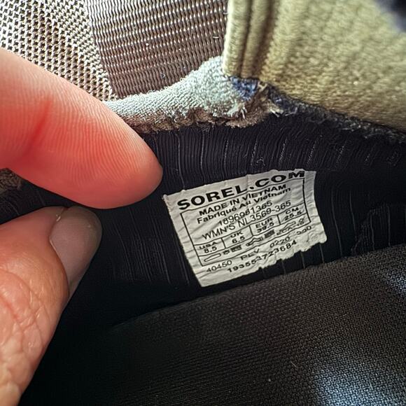 Sorel Kinetic Sneak High Top Sneakers‎ Size 8.5 Sage Green/camo - Picture 5 of 7